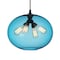 Cwi Lighting Glass 4 Light Down Pendant With Blue Finish 5553P16 -Blue - alternate 5